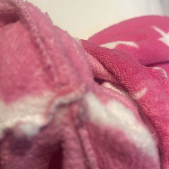 Beautiful pink cozy and fluffy star pants.  Had elastic band waist. - Picture 5 of 6